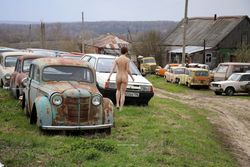 Nude In Russia Atisha Open Air Soviet Cars Museum Issue X