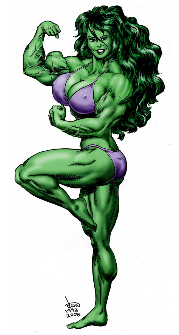 She Hulk bikini version by dcmatthews