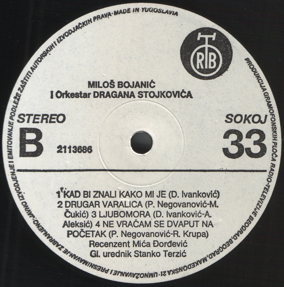 Milos Bojanic 1985 B